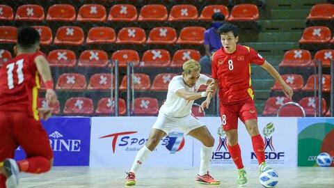 Futsal Việt Nam chia điểm với Myanmar