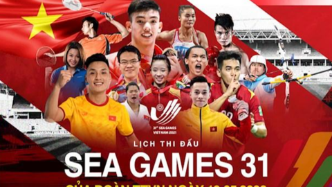 Lịch thi đấu SEA Games 31 ngày 19/5 của Đoàn thể thao Việt Nam