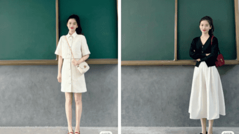 Cô giáo tiểu học gây sốt TikTok vì vừa xinh vừa có style "cực phẩm", đi dạy cả năm không mặc trùng đồ