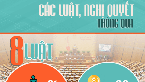 [Infographic] Các luật, nghị quyết được Kỳ họp thứ 5 Quốc hội khóa XV thông qua