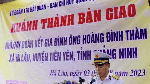 Lữ đoàn 170, Vùng 1 Hải quân: Bàn giao Nhà đại đoàn kết tại Quảng Ninh