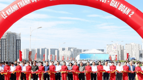 Thủ tướng Chính phủ Phạm Minh Chính dự lễ khánh thành cầu Vĩnh Tuy giai đoạn 2