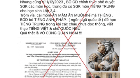 Bộ Giáo dục và Đào tạo cảnh báo thông tin xuyên tạc về sách giáo khoa tiếng Trung Quốc