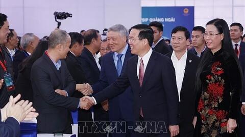 Chủ tịch nước Võ Văn Thưởng dự lễ kỷ niệm 10 năm VSIP Quảng Ngãi