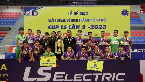 Đội GMETA FC vô địch giải Futsal thành phố Hà Nội cúp LS