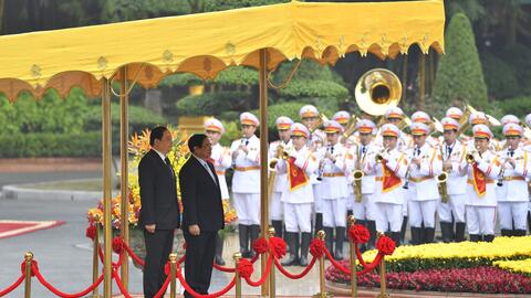 Thủ tướng Chính phủ Phạm Minh Chính chủ trì Lễ đón Thủ tướng Lào thăm chính thức Việt Nam