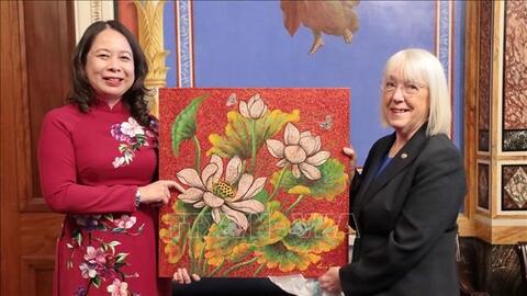 Phó chủ tịch nước Võ Thị Ánh Xuân gặp Chủ tịch Thường trực Thượng viện Hoa Kỳ Patty Murray