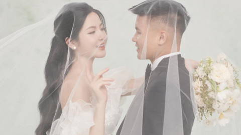 Xả loạt ảnh cưới nét căng của Quang Hải - Chu Thanh Huyền, cô dâu chơi lớn diện đến 7 bộ váy cưới?
