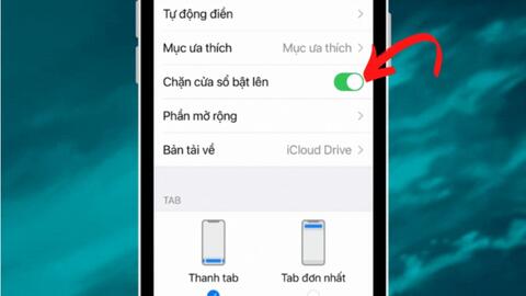 Cách ngăn cửa sổ nhảy lên khi duyệt web trên iPhone
