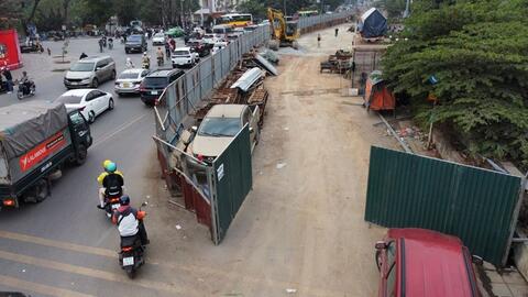 Hà Nội: Thông xe kỹ thuật toàn tuyến hạ cốt mở rộng đường Âu Cơ trước ngày 30-6