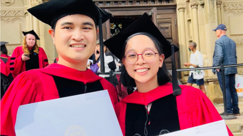 Mối lương duyên đặc biệt của vợ chồng 9X cùng lấy bằng tiến sĩ Đại học Harvard
