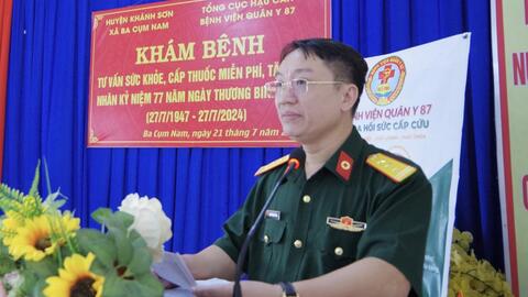 Bệnh viện Quân y 87 khám bệnh, cấp thuốc miễn phí cho hơn 350 người dân
