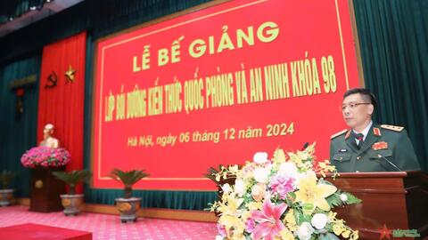Học viện Quốc phòng bế giảng lớp bồi dưỡng kiến thức quốc phòng, an ninh khóa 98