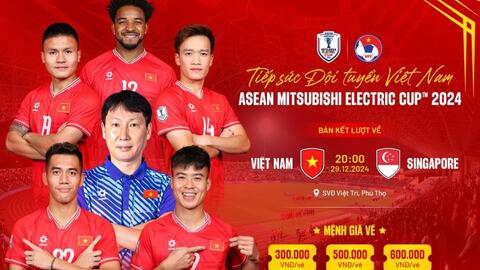 Tin thể thao (25-12): Mua vé xem tuyển Việt Nam và Singapore ở đâu?