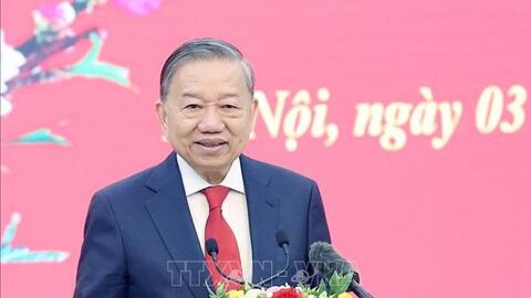 Tổng Bí thư Tô Lâm gặp mặt, chúc Tết Văn phòng Trung ương Đảng