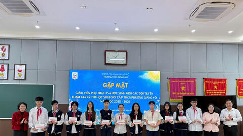 82 học sinh Giảng Võ sẽ tham dự kỳ thi chọn học sinh giỏi TP Hà Nội