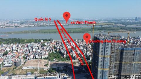 Toàn cảnh khu vực sẽ xây hầm qua sông Hồng gần 22 nghìn tỷ đồng