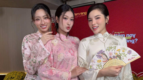 Bộ ảnh áo dài Tết lộng lẫy của ba nàng hậu đình đám làng nhan sắc Việt