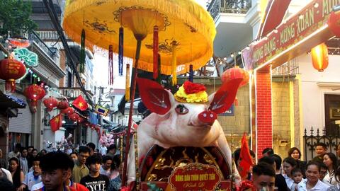 Độc đáo lễ hội rước ‘ông lợn’ làng La Phù