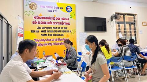 Phường Ô Chợ Dừa nâng cao chất lượng dân số từ y tế cơ sở
