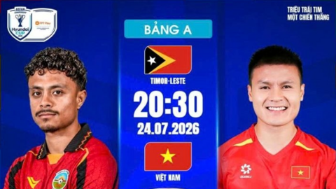 Tin thể thao (24-7): Đội tuyển Việt Nam chạm trán Timor Leste tại ASEAN Cup