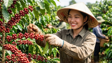 Giá cà phê hôm nay 27.8.2026 giảm trở lại, cao nhất 97.200 đồng/kg
