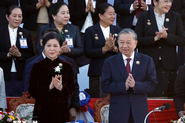 Tổng Bí thư Tô Lâm và Phu nhân dự Lễ kỷ niệm 50 năm Quốc khánh Lào