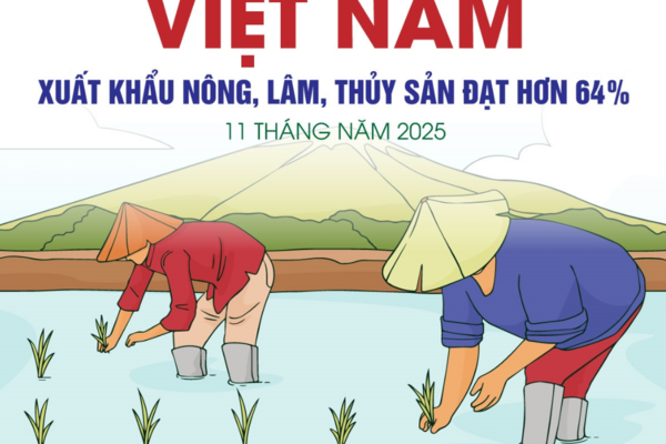 Xuất khẩu nông, lâm, thủy sản đạt hơn 64 tỷ USD
