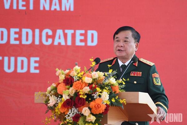 Thượng tướng Hoàng Xuân Chiến chủ trì Lễ khánh thành công trình Khu biểu tượng tình đoàn kết, hữu nghị và tri ân quốc tế