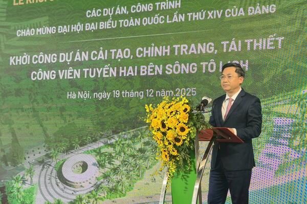 Khởi công dự án cải tạo, chỉnh trang và tái thiết công viên hai bên sông Tô Lịch