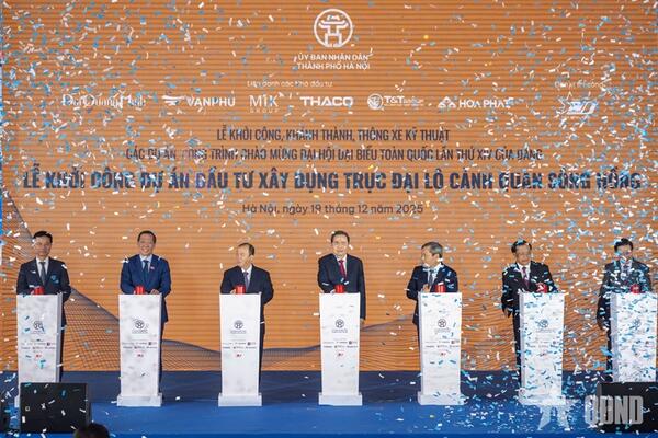 Chủ tịch Quốc hội Trần Thanh Mẫn dự Lễ khởi công dự án đầu tư xây dựng Trục đại lộ cảnh quan sông Hồng