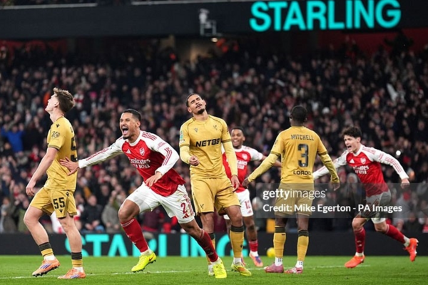 Tin thể thao (24-12): Hạ Crystal Palace trên loạt sút luân lưu, Arsenal vào bán kết Cúp Liên đoàn Anh