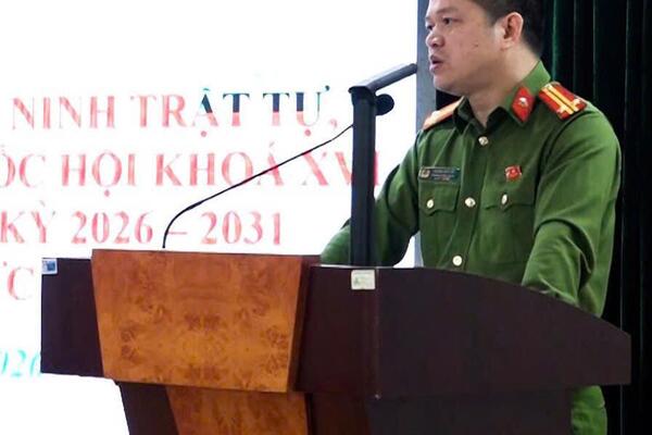 Công an xã Mỹ Đức bảo đảm an ninh trật tự phục vụ công tác bầu cử