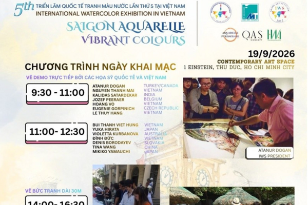 200 họa sĩ tham gia Triển lãm quốc tế Tranh màu nước lần thứ 5
