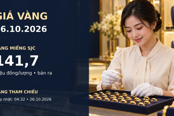 Giá vàng hôm nay 26.10.2026: Chờ tín hiệu trong tuần giao dịch mới