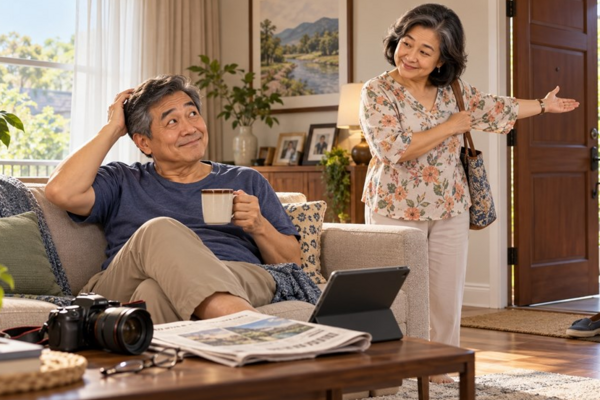 Chồng nghỉ hưu, vợ bỗng muốn… chồng ra đường?