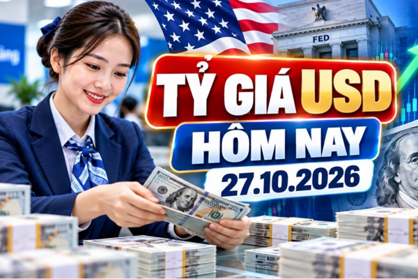 Tỉ giá USD hôm nay 27.10: USD ngân hàng tăng trở lại trước cuộc họp Fed