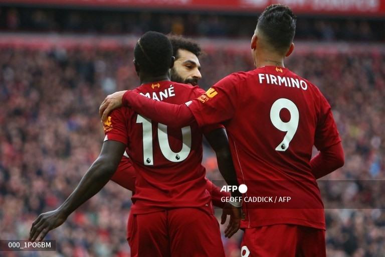 Bộ ba Mane, Salah và Firmino chính thức tan rã. Ảnh: AFP