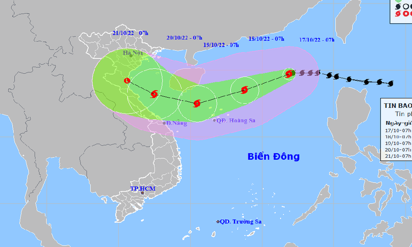 Bão số 6 cách quần đảo Hoàng Sa khoảng 600km