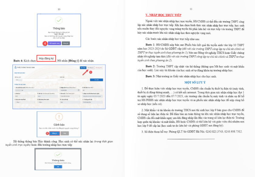 Hà Nội hướng dẫn cách xác nhận nhập học sau khi trúng tuyển lớp 10 ảnh 6