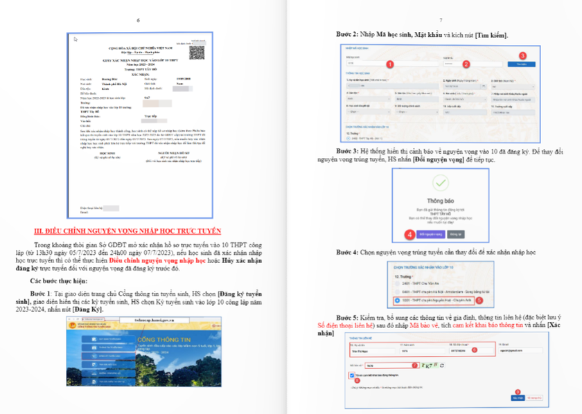 Hà Nội hướng dẫn cách xác nhận nhập học sau khi trúng tuyển lớp 10 ảnh 4