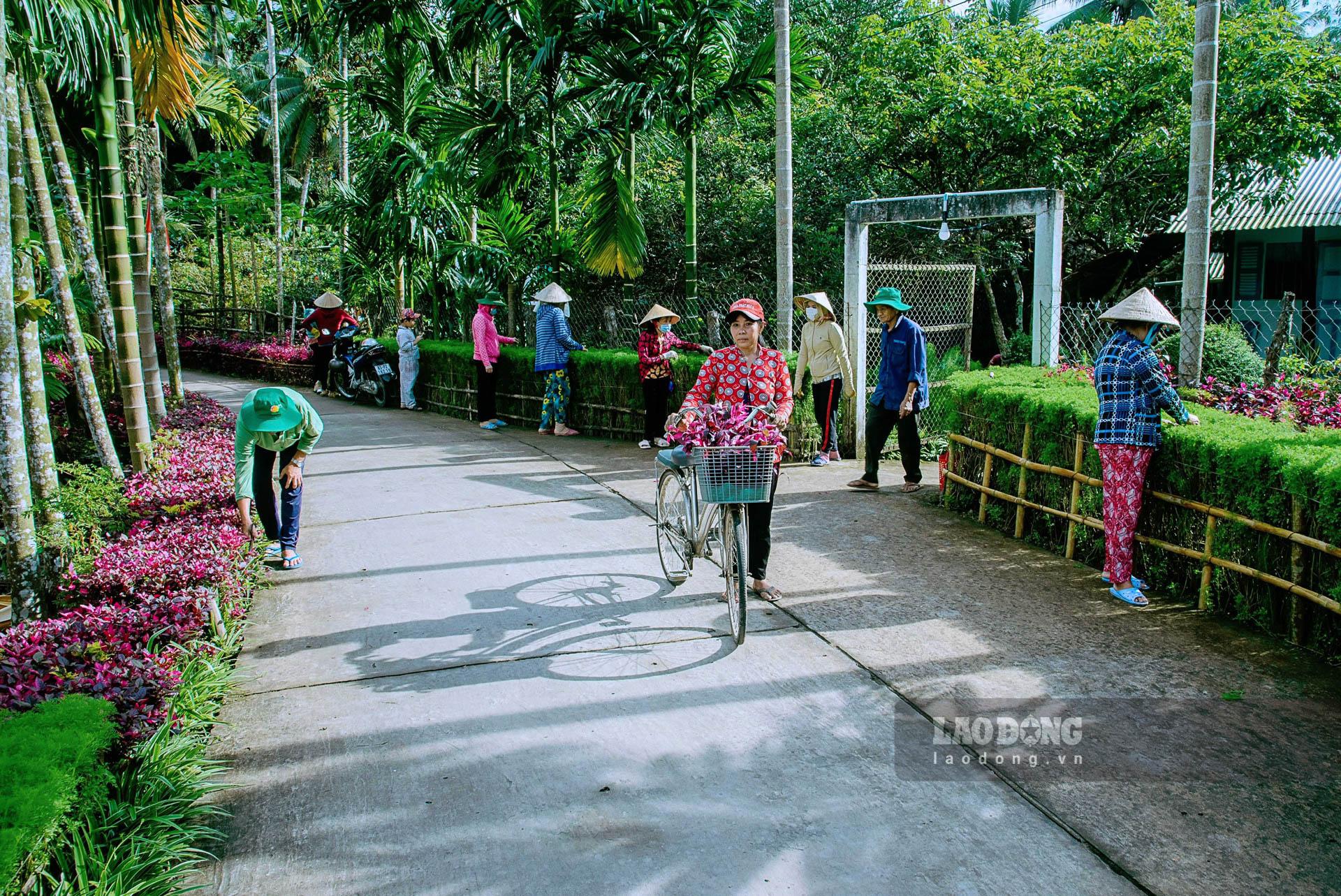 Tuyến đường Nông thôn mới kiểu mẫu ở xã Hậu Thạnh (Long Phú, Sóc Trăng). Ảnh: Phương Anh