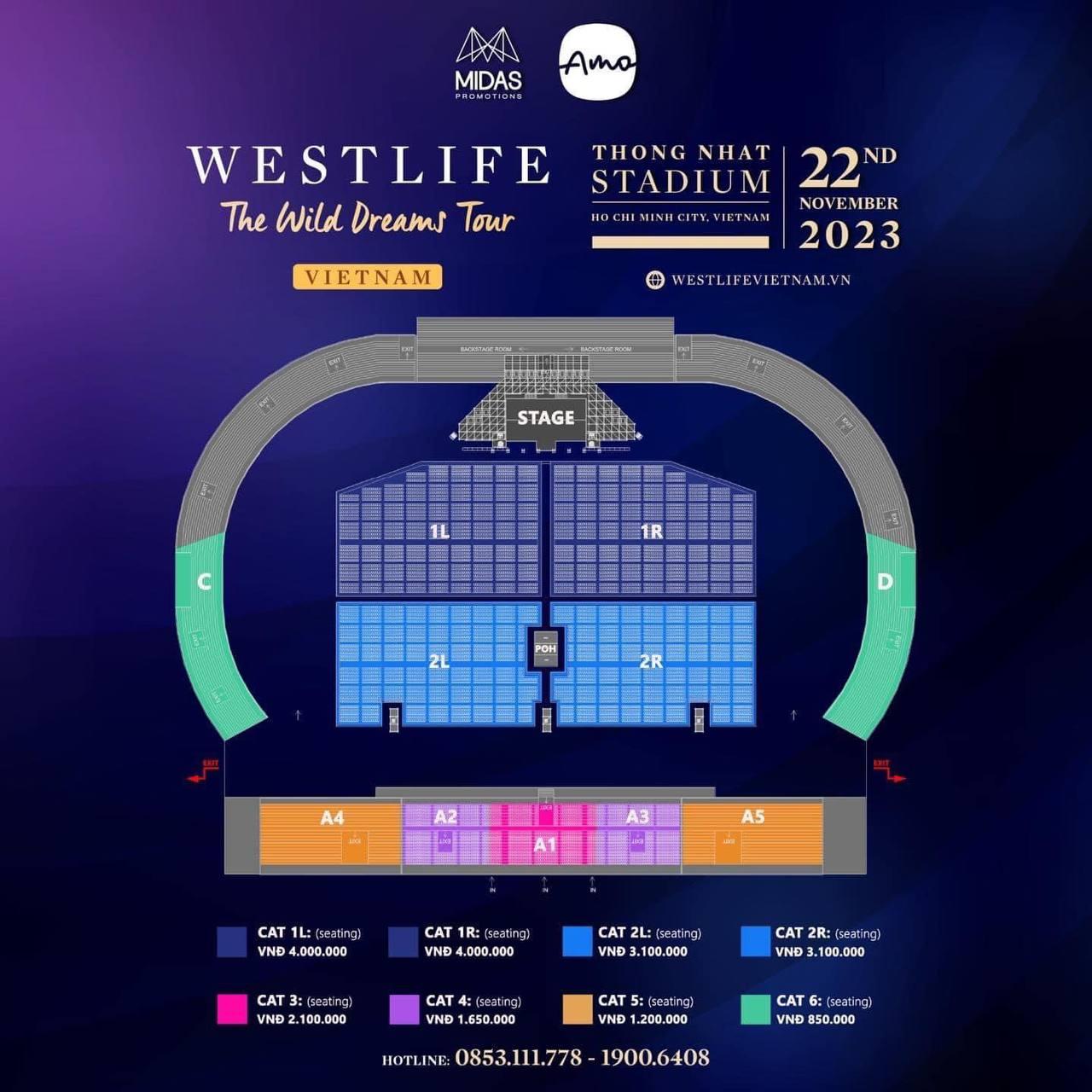 Công bố giá vé Westlife tại Việt Nam: cao nhất chỉ 4 triệu đồng, toàn bộ đều là vé ngồi! - Ảnh 1.