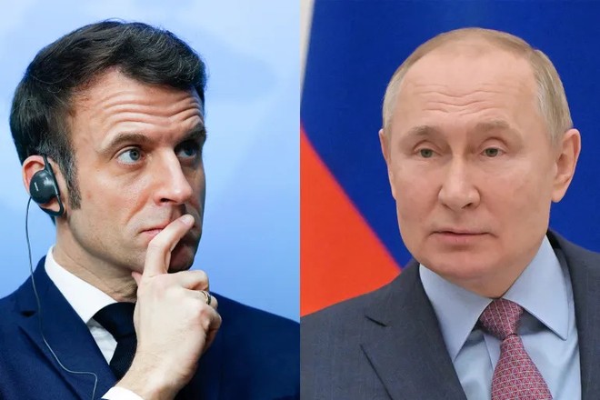 Tổng thống Pháp Emmanuel Macron và người đồng cấp Nga Vladimir Putin