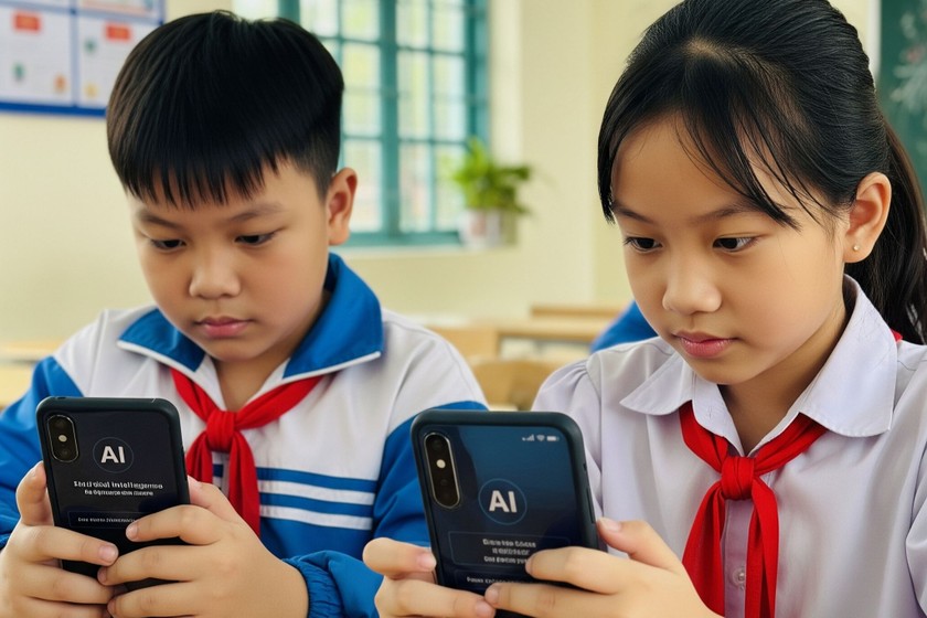 Phụ huynh cho trẻ em học AI là cơ hội phát triển, nhưng cũng tiềm ẩn nhiều mối lo. (Nguồn: Gemini AI)