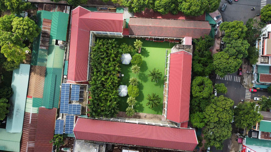 Toàn cảnh Trường Tiểu học dân lập Nguyễn Bỉnh Khiêm, Đắk Lắk. (Ảnh: TP)