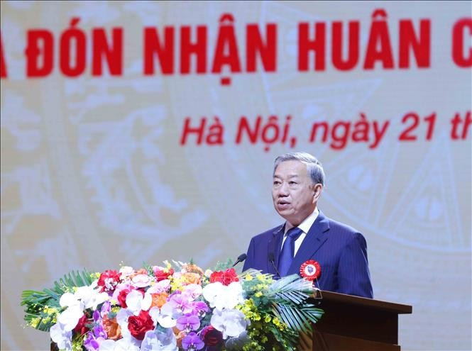 Tổng Bí thư Tô Lâm phát biểu tại Lễ kỷ niệm. Ảnh: Phương Hoa/TTXVN Tổng Bí thư Tô Lâm phát biểu tại Lễ kỷ niệm. Ảnh: Phương Hoa/TTXVN