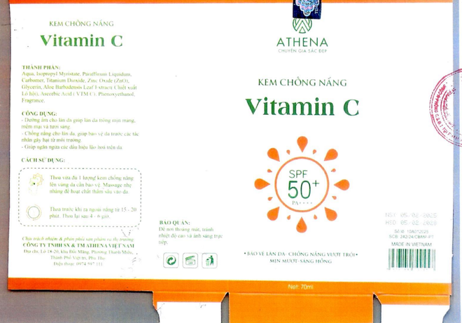 Yêu cầu thu hồi toàn quốc hai loại kem chống nắng Vitamin C và Sun Cream là hàng giả ảnh 1