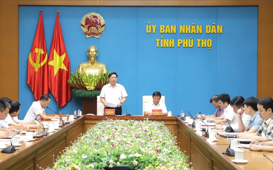 UBND tỉnh Phú Thọ tổ chức hội nghị chỉ đạo công tác giải phóng mặt bằng dự án đường sắt Lào Cai - Hà Nội - Hải Phòng.