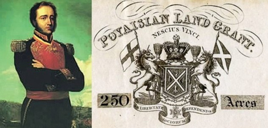 Gregor MacGregor và giấy chứng nhận cấp đất ở Poyais.